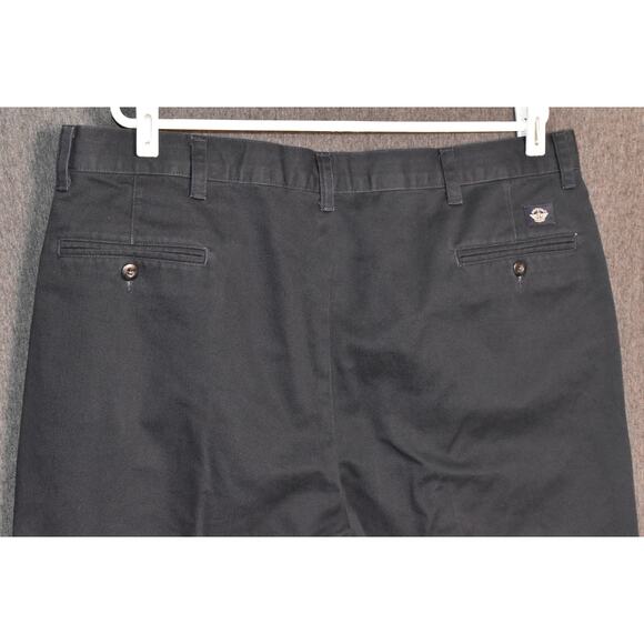 Dockers No Wrinkle Twill Men's 40x32 Pleated Khaki Pants Black - Picture 4 of 10